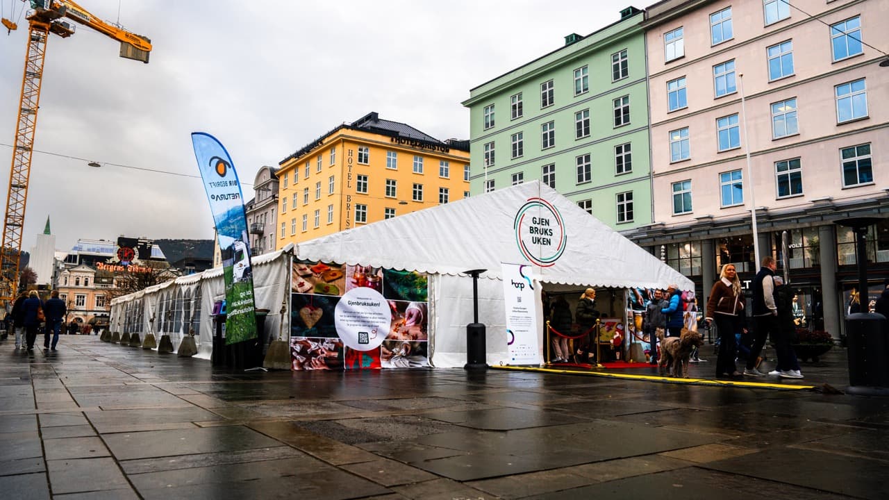 Robust 12 meter rammetelt for leie i Bergen og omegn