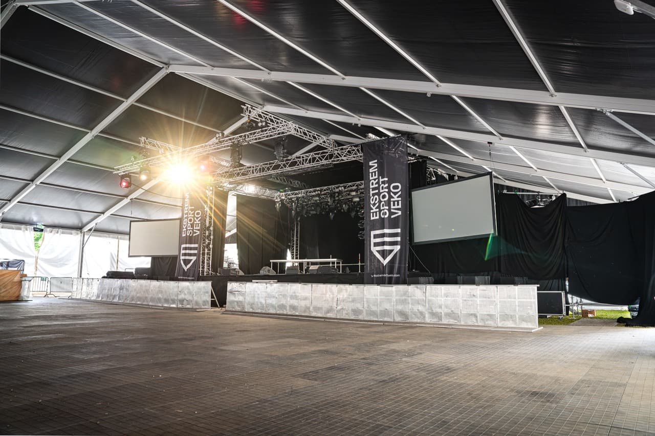 30m bredt rammetelt til leie i Bergen