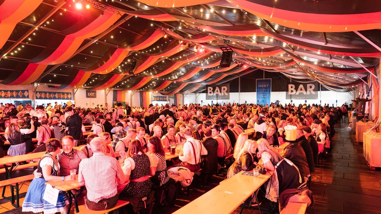 30m bredt rammetelt til leie i Bergen