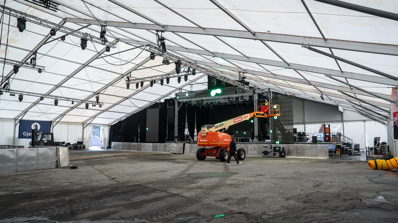 40 bredt rammetelt til leie i Bergen