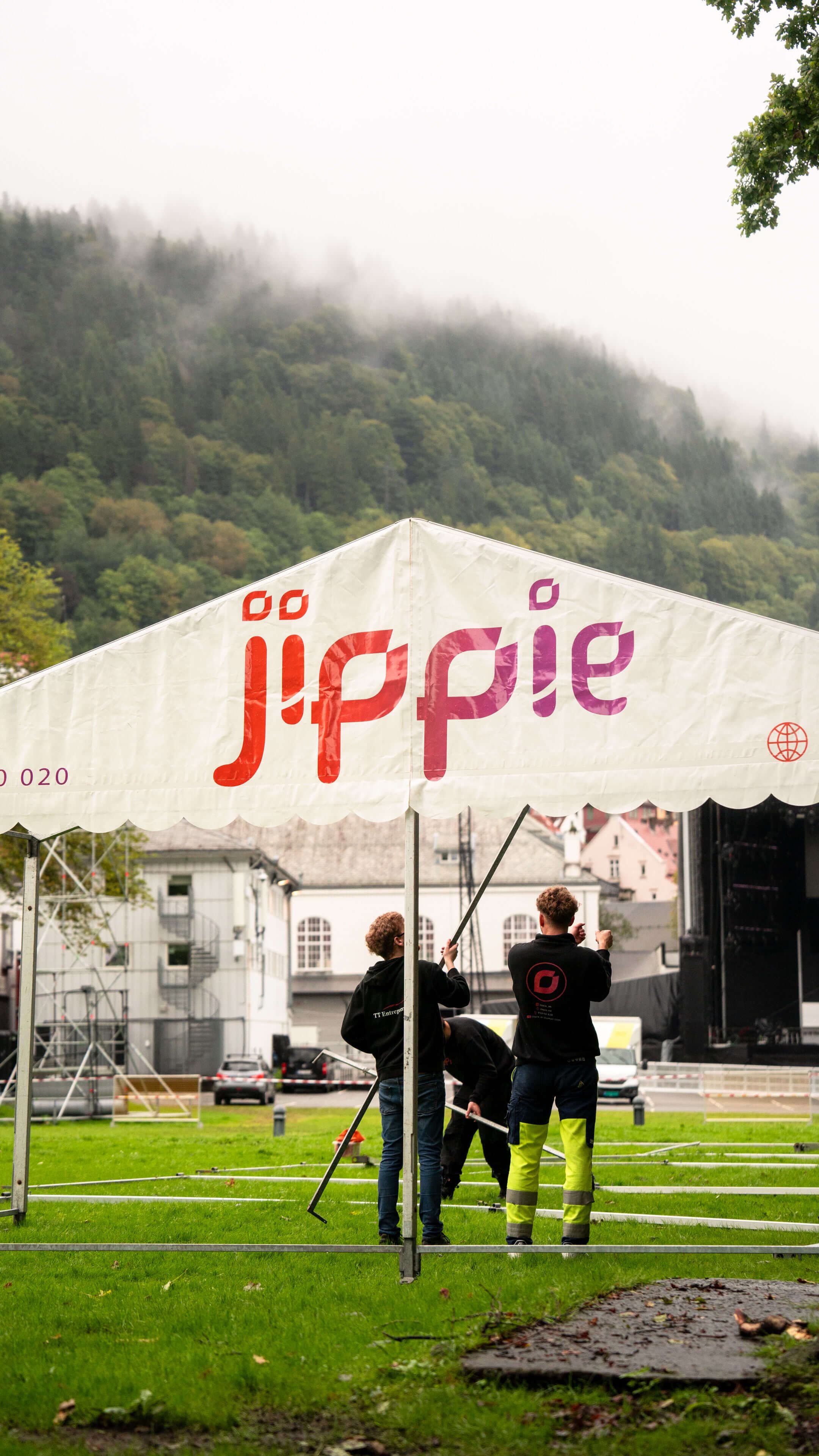 Eventutstyr på Feelings Festivalen for Bergen Live på Koengen Bergenhus Festning i Bergen sentrum