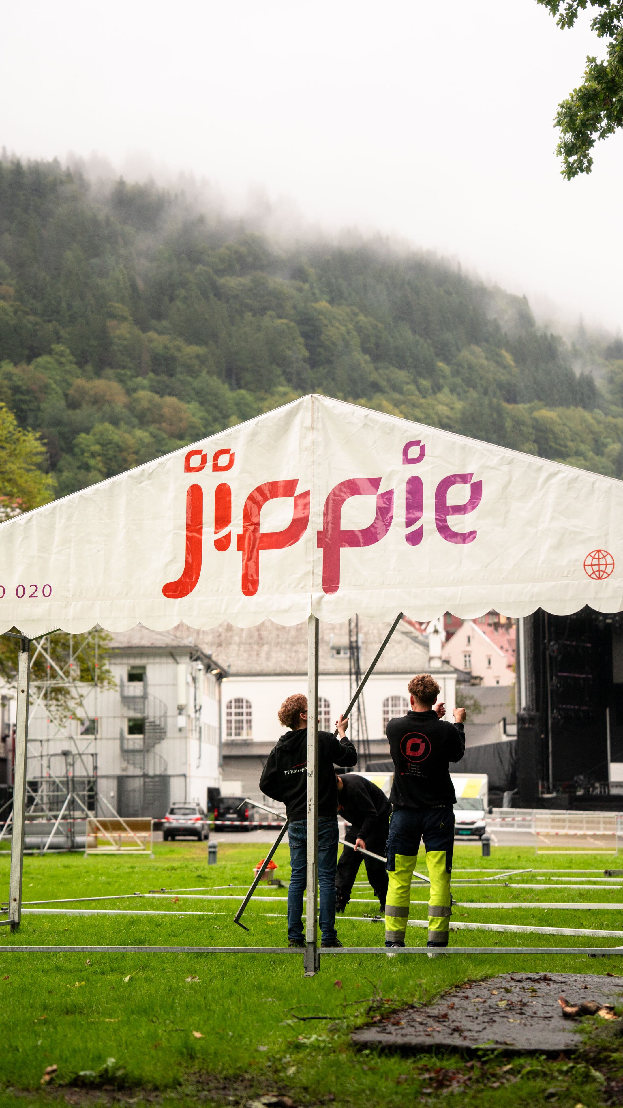 Eventutstyr på Feelings Festivalen for Bergen Live på Koengen Bergenhus Festning i Bergen sentrum