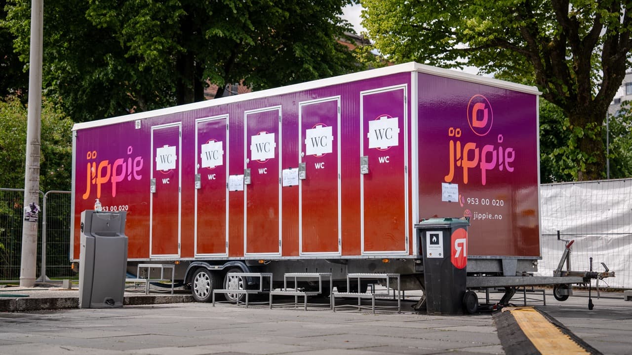 Toalettvogn på Festplassen i Bergen