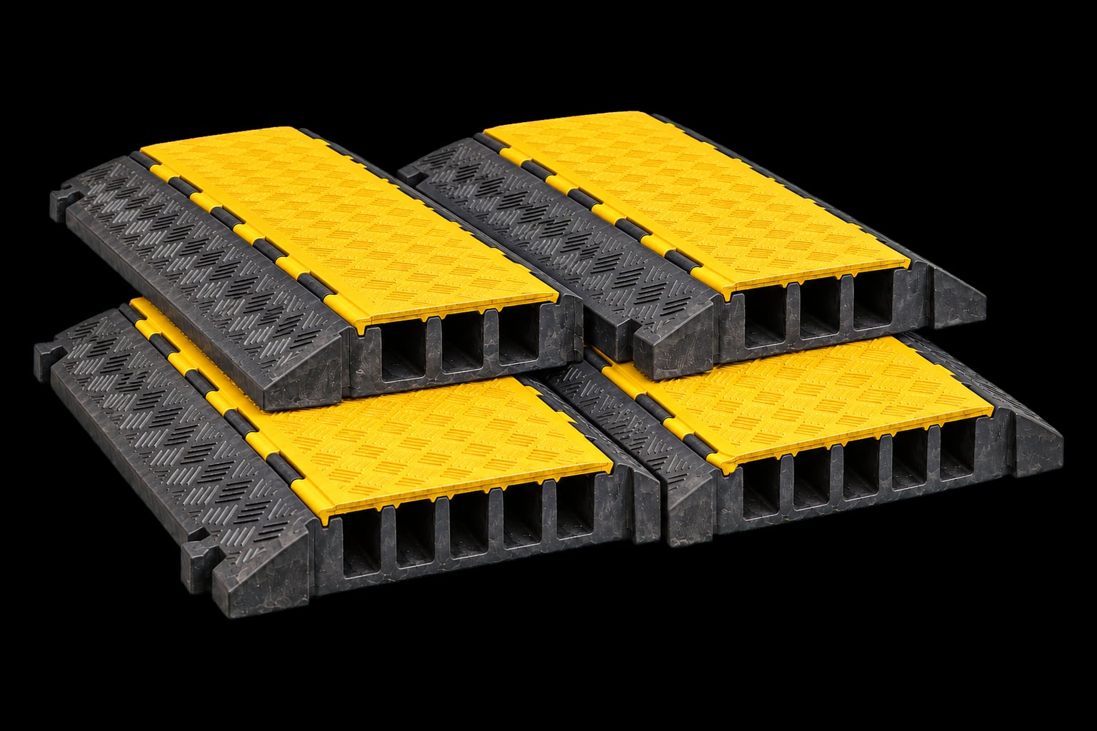 Stablede kabelgater med tre og fem kabelkanaler