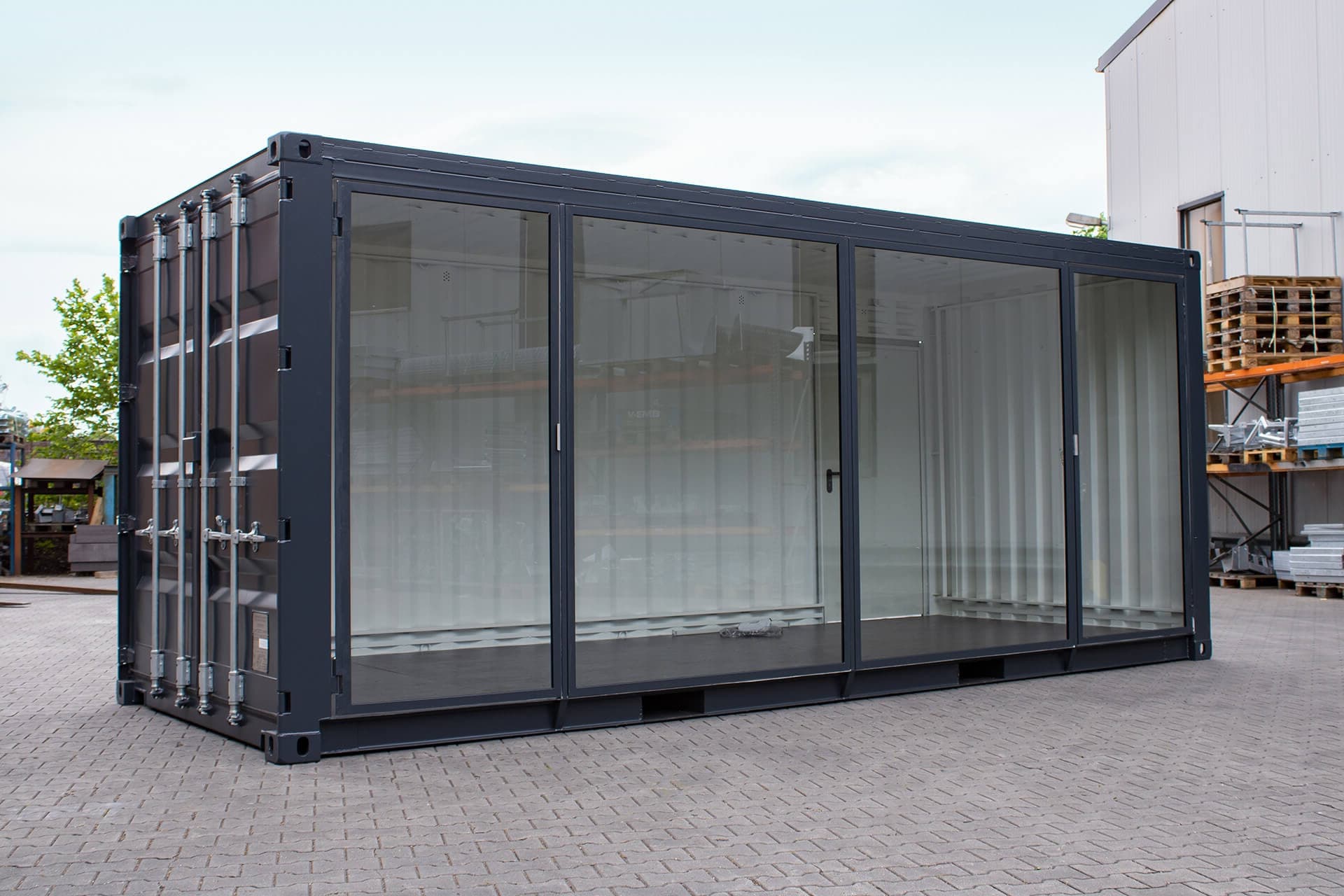 Showroom container (glasscontainer) til leie i Bergen