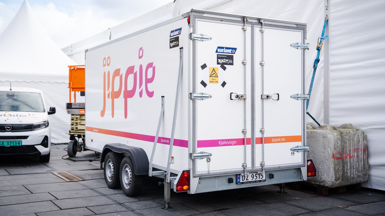 Utsnitt av kjølevogn – leie tilgjengelig i Bergen.