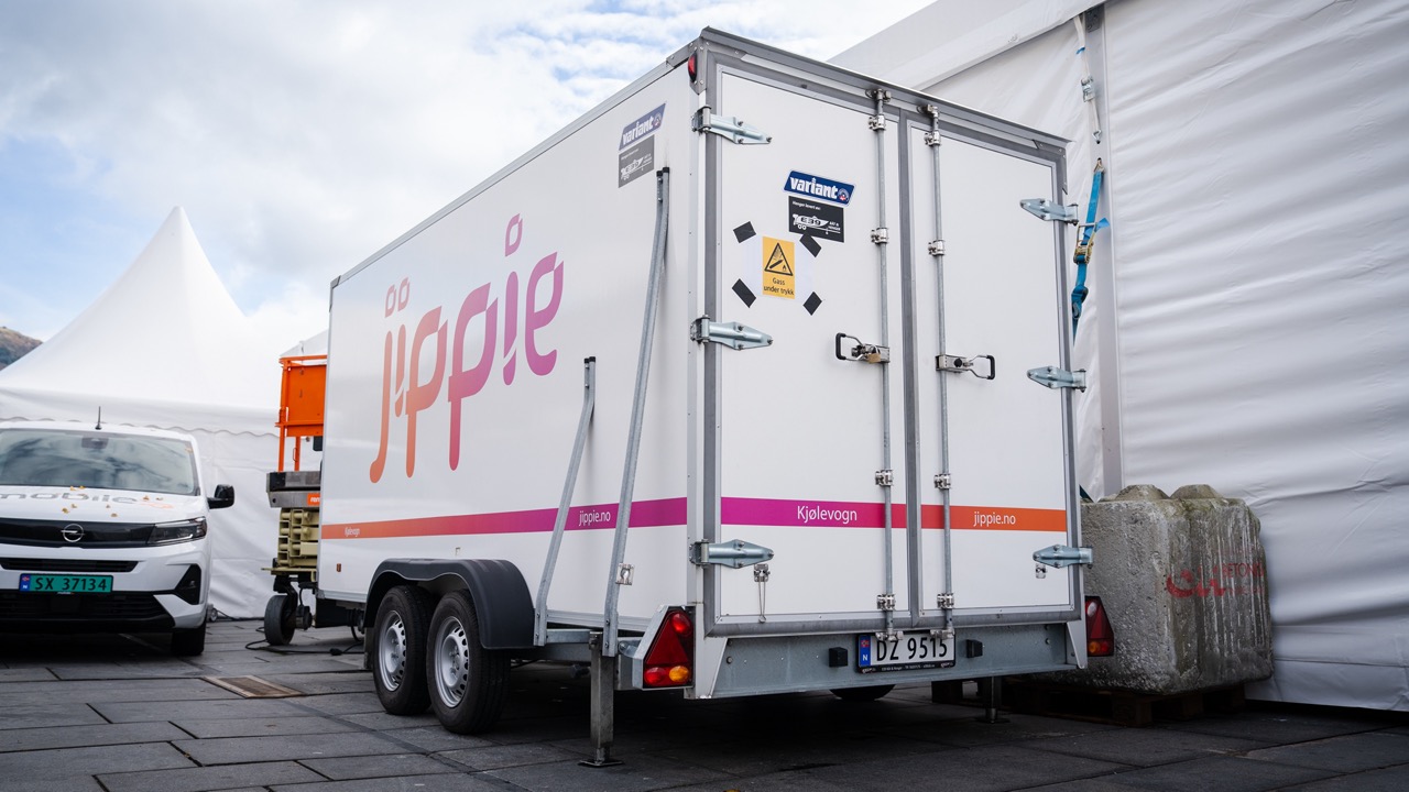 Utsnitt av kjølevogn – leie tilgjengelig i Bergen.