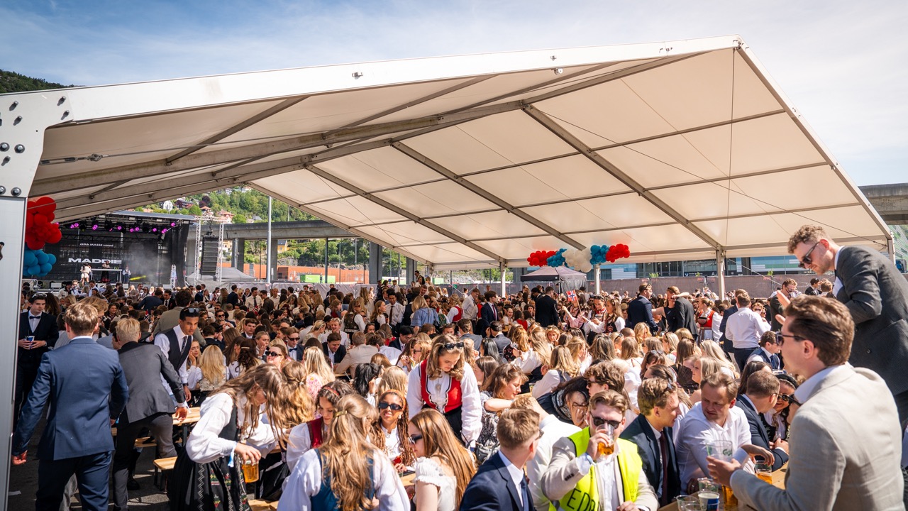 Leie stort partytelt i Bergen, Haugesund, Førde